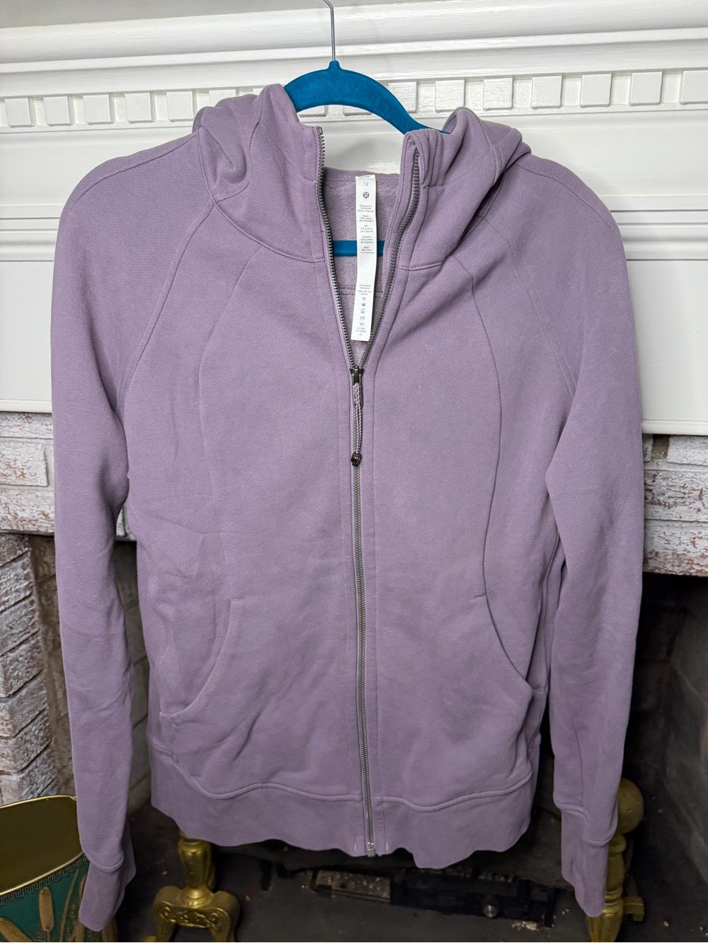 Lululemon Scuba Full Zip Hoodie Dusky Lavender Purple Size 12